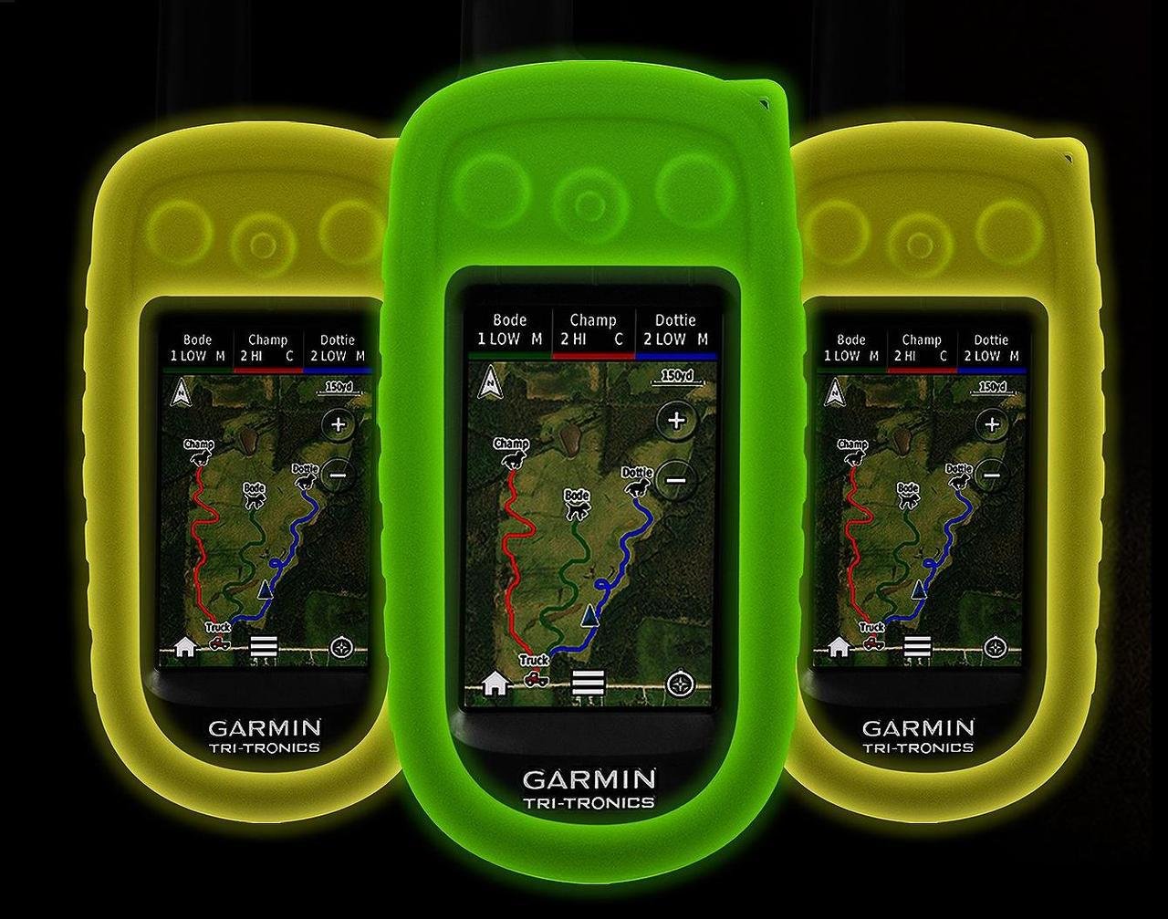 Glow in The Dark Protective Case Cover for The Garmin Alpha 100 Dog Glow Orange