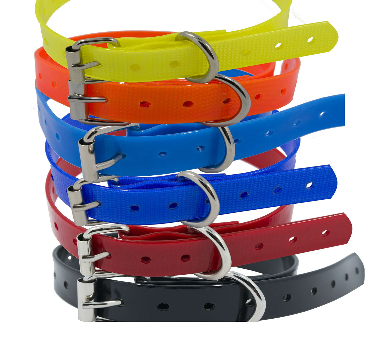 Sparky Pet Co 3/4" X 30" High Flex Square Buckle Dog Collars for E Collar Systems - ORANGE