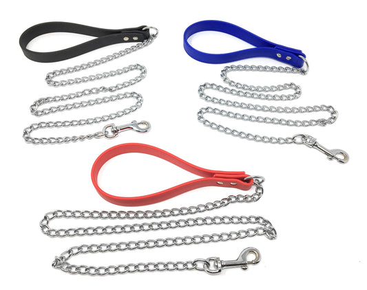 Sparky Pet Co OmniPet 3/4" x 4 ' Zeta Chain Lead/2.5mm Link with 3/4 Biothane