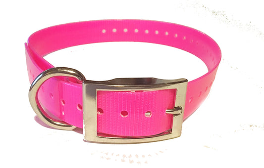 Pink 1" Square Buckle HighFlex Dog Collar Garmin Dogtra ECollar SportDOG Systems