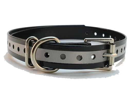 Sparky Pet Co HighFlex 3/4 Reflective Black Roller Buckle Replacement Strap