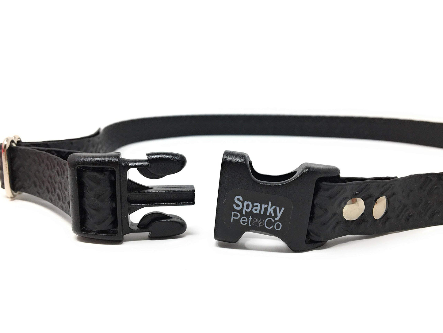 Sparky PetCo 1" 2 Hole 1.25" Biothane Universal Bone Embossed Dog Strap