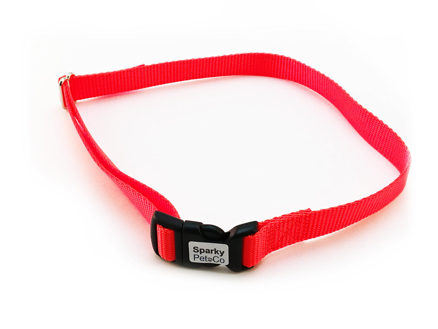 Dog Fence Receiver Heavy Duty 3/4" Solid No Hole Nylon Replacement Strap, Neon Orange