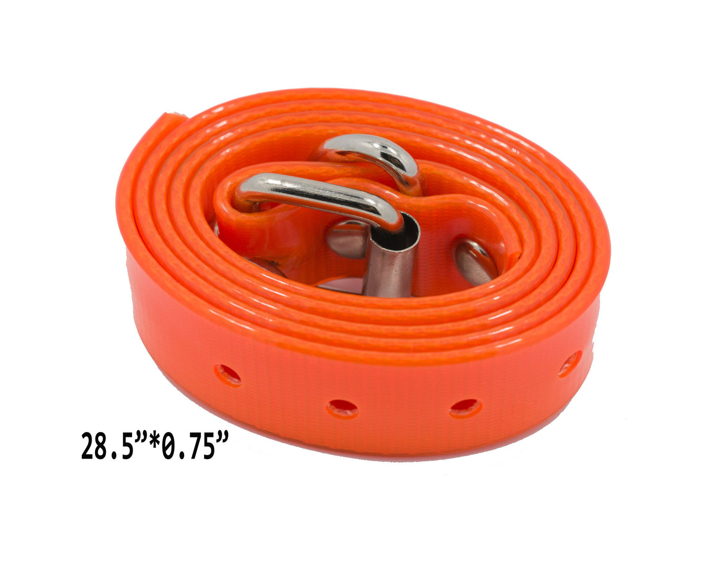 Sparky Pet Co 3/4" X 30" High Flex Square Buckle Dog Collars for E Collar Systems - ORANGE