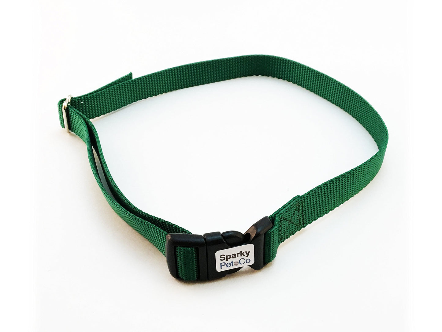 Dog Fence Receiver Heavy Duty 3/4" Solid No Hole Nylon Replacement Strap, Green