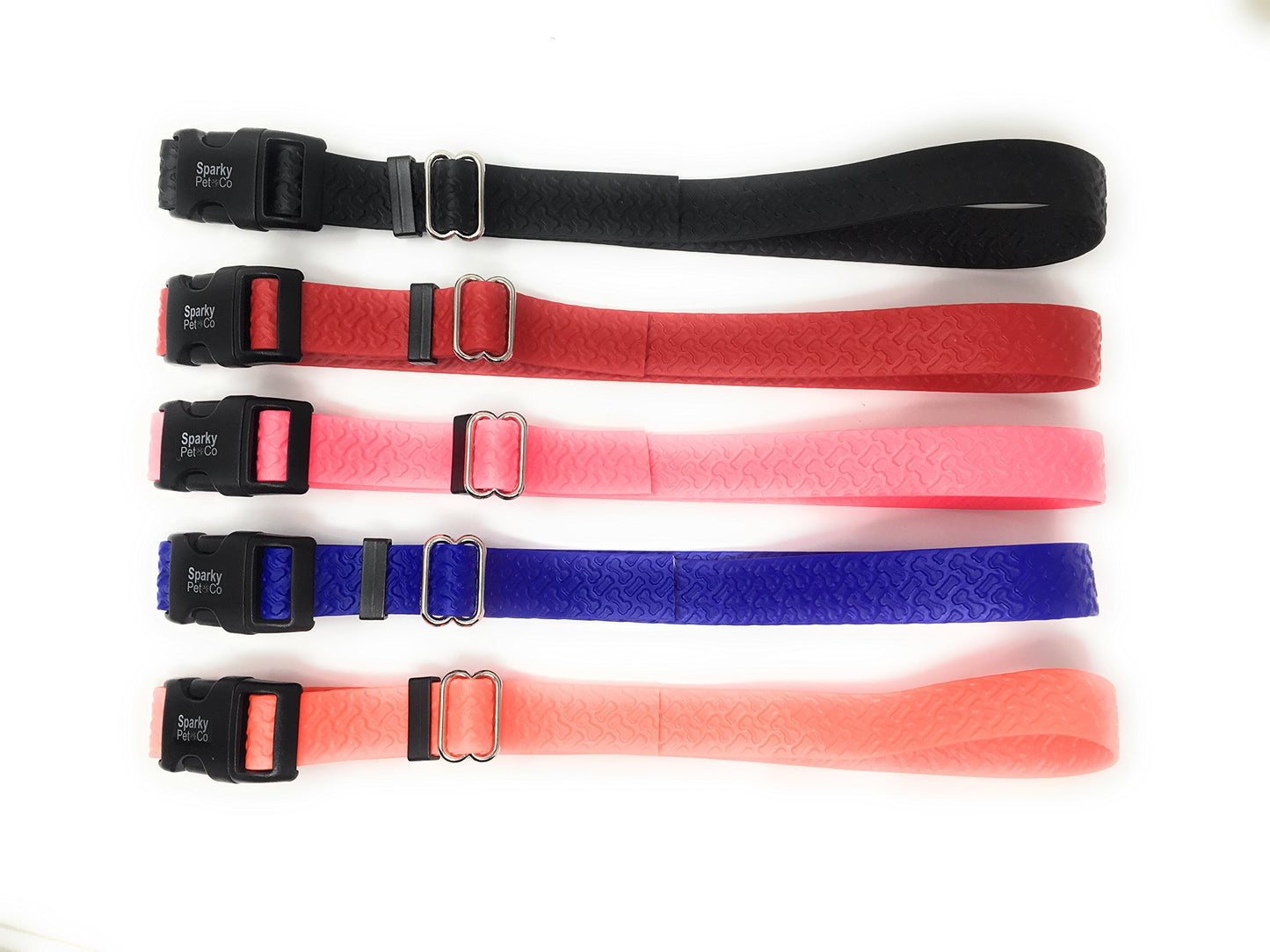 Replacement Biothane Strap Waterproof 3/4" SolidBiothane Embossed Dog Straps