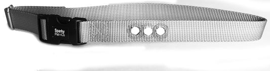 Nylon 1" 3-Consecutive Hole Dog Strap for Remote Trainers (Silver Grey)