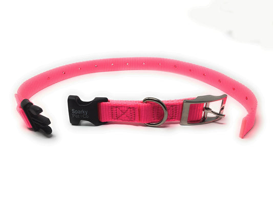 Sparky PetCo E Collar Double Buckle Replacement Strap (Neon Pink)