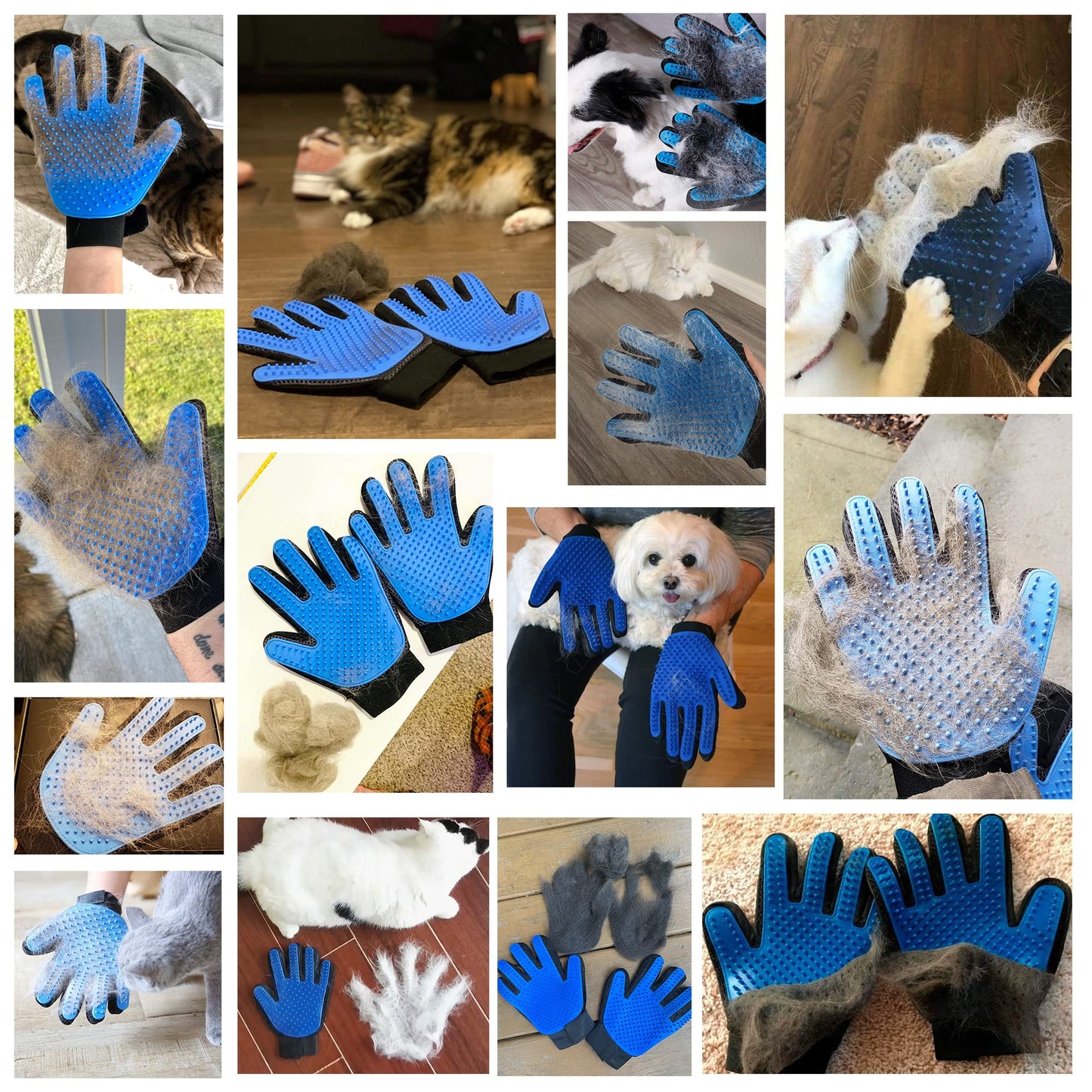 KENNELS & KATS Pet Grooming Gloves Deshedding Glove for Easy Mess-Free Grooming