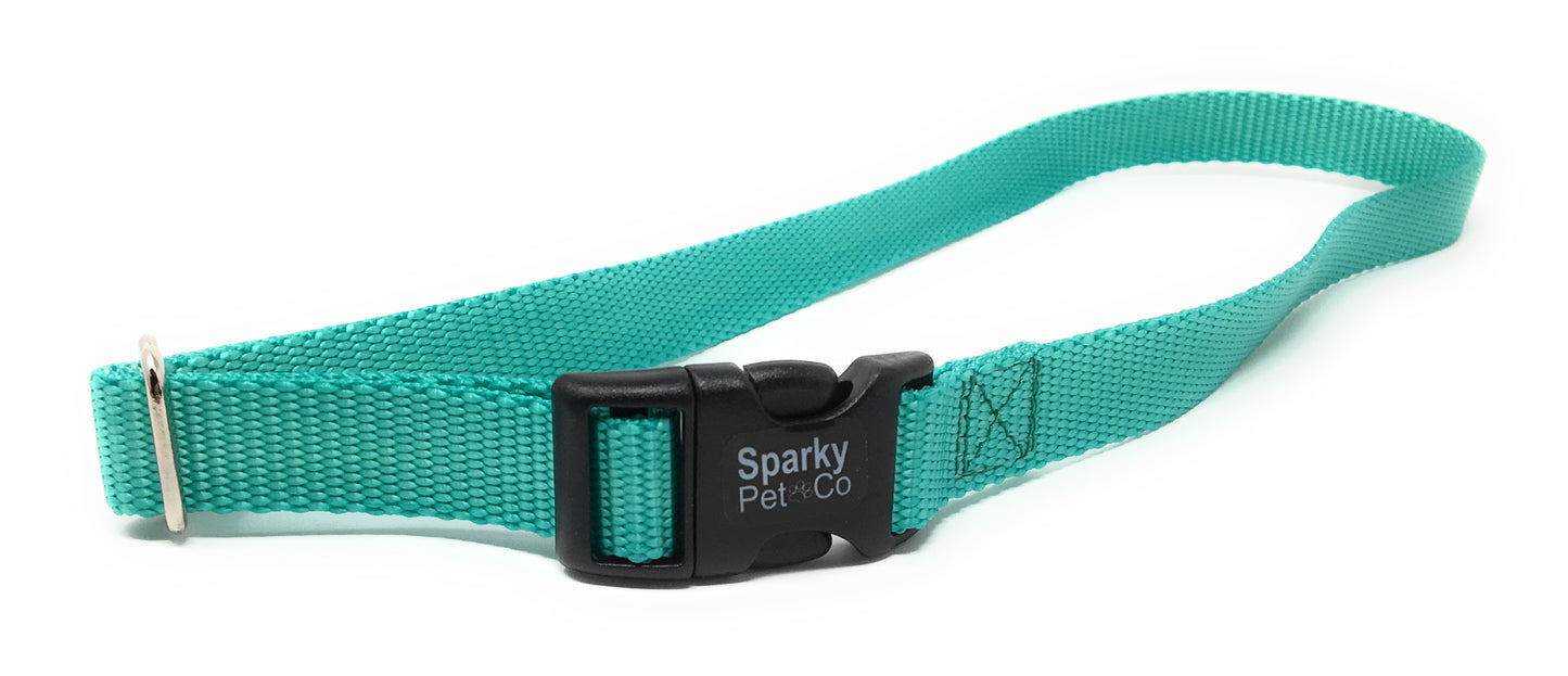 Sparky Pet Co 3/4" Solid Nylon Receiver Replacement Strap for Stubborn Dogs - Teal