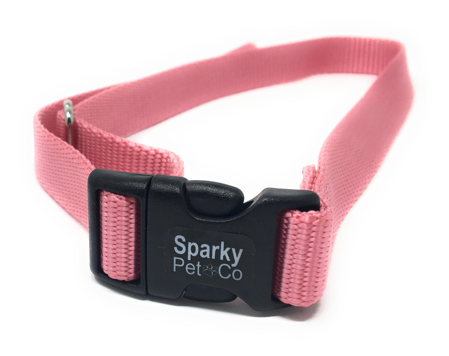 Sparky PetCo Universal Nylon 1" Solid Dog Straps for Remote Trainers - Light Pink