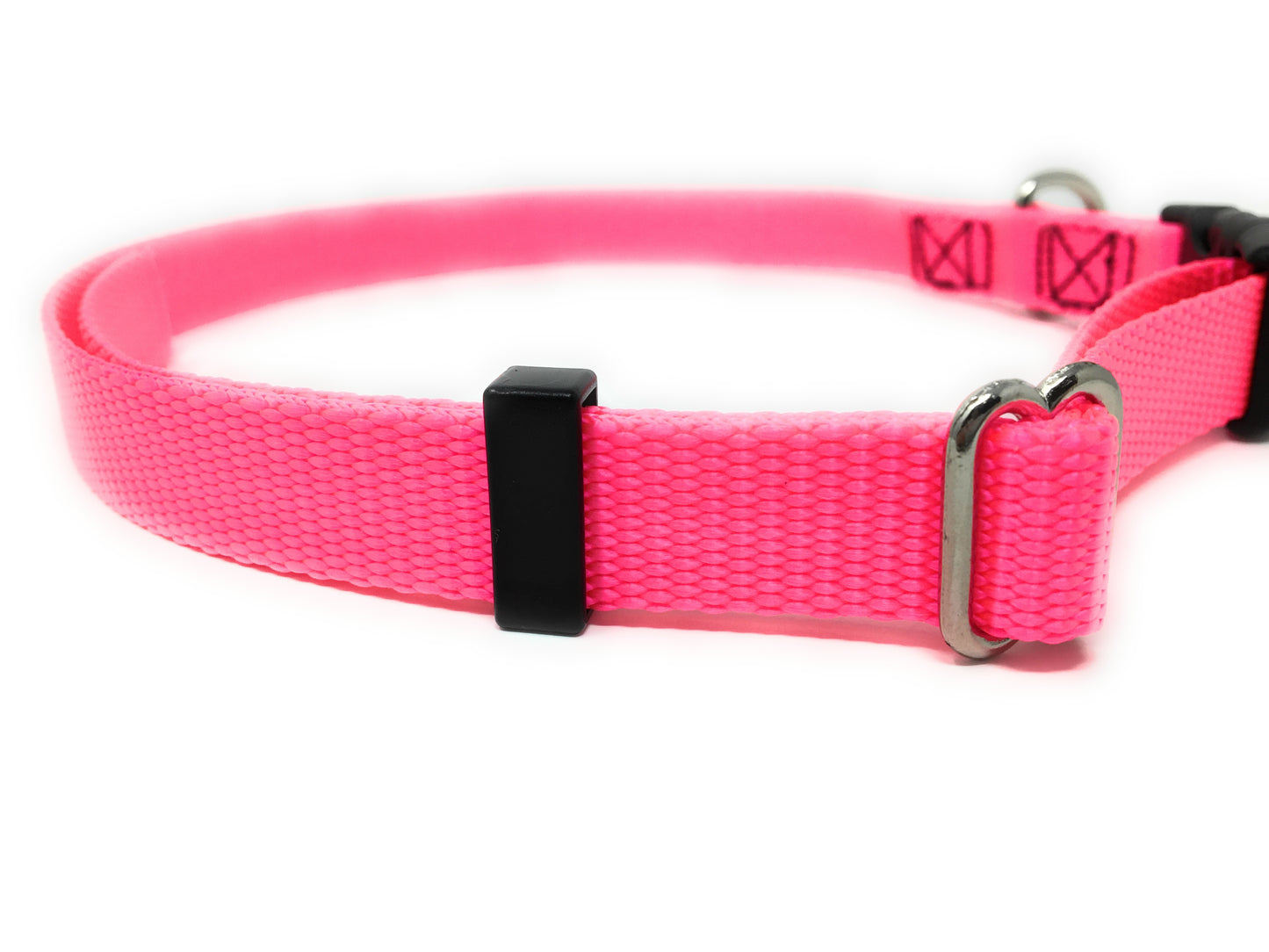 Sparky Pet Co 3/4" Clip-N-Go Nylon Dog Collar - Neon Pink/Blue