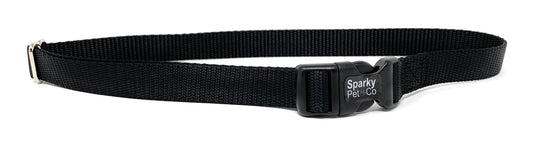 Sparky Pet Co 3/4 Nylon Solid Replacement Strap Wireless and In Ground Systems - Black