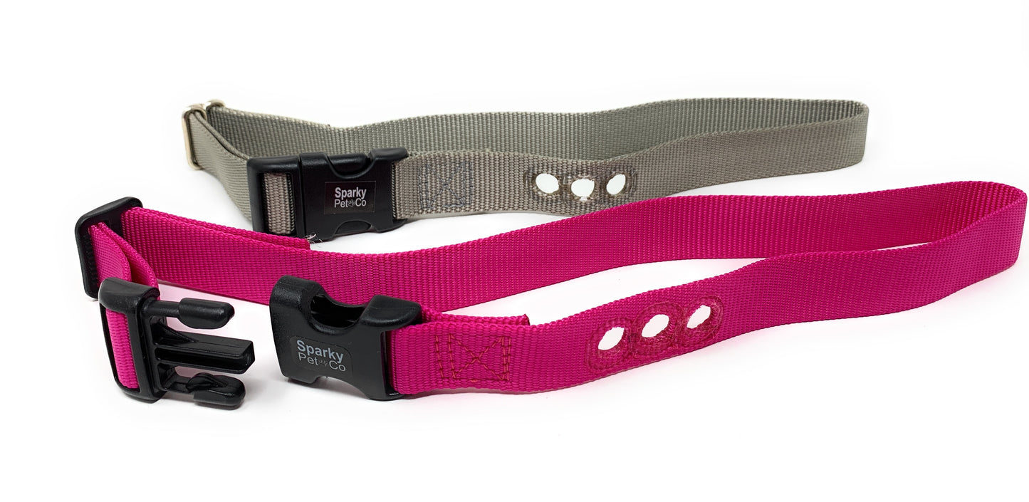 Sparky Pet Co 1" SportDOG SBC-6 & SBC-18 Dog Bark Collar Replacement Nylon Strap Heavy Duty 3 Consecutive - 11 Colors