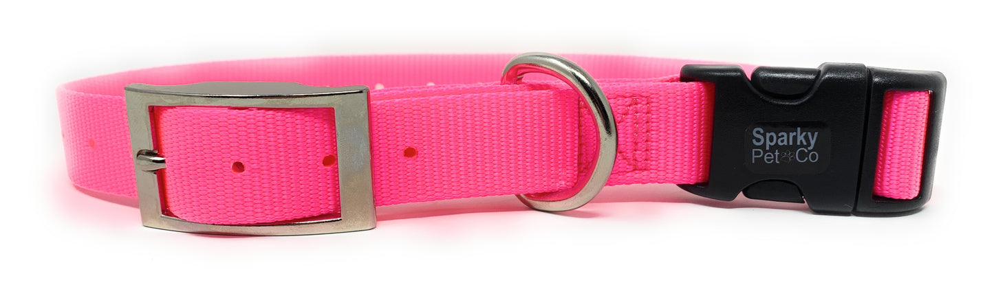 Sparky Pet Co ECollar Replacement Strap Easy Release Double Buckle Nylon Metal Clasp (Variants)