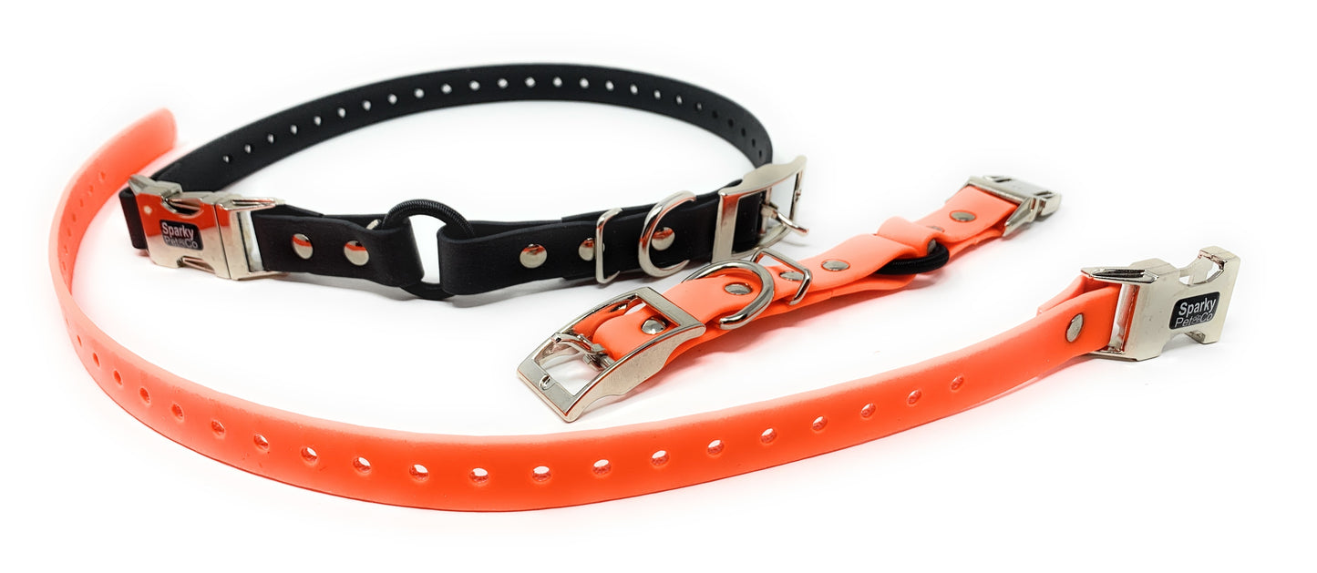 Sparky Pet Co - 3/4" Zeus ECollar Replacement Strap - Bungee Loop Dog Collar Biothane