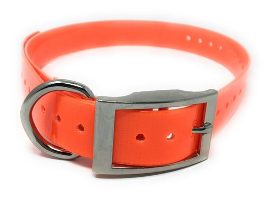 Sparky Pet Co 3/4" High Flex, Waterproof Replacement Square Buckle Dog Collar - Orange