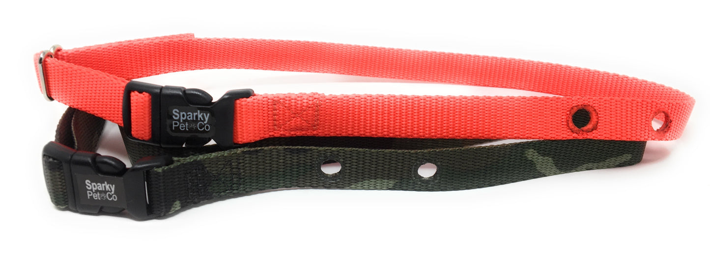 (2) - 3/4" Nylon Dog Fence 2 Hole 1.25 Collar Receiver  Strap PUL-250, PUL-275 PRF-275 (Bundle)