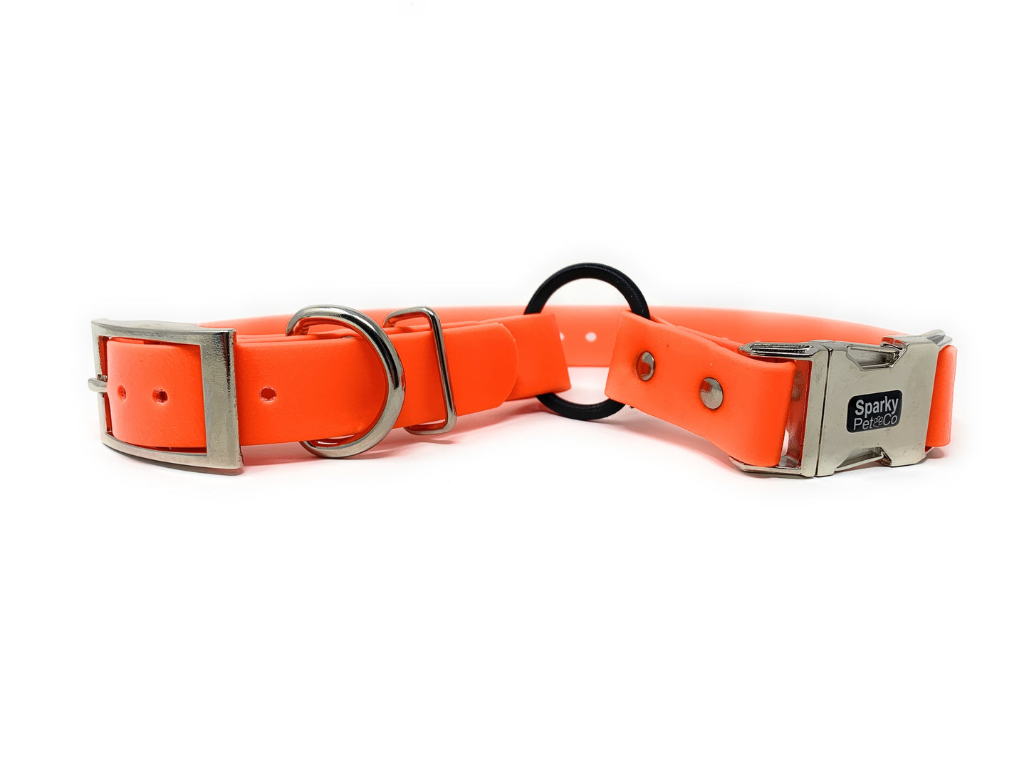 Zeus ECollar Replacement Strap Bungee Biothane Double Buckle Metal Clasp 3/4"