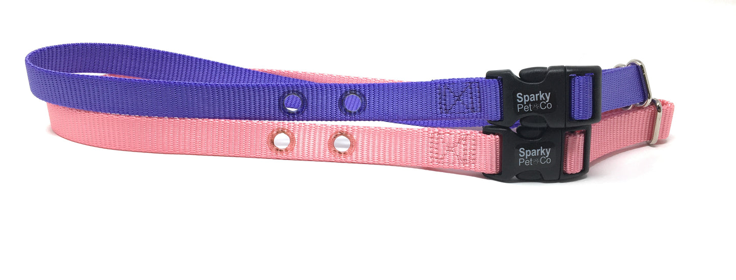 Sparky Pet Co 3/4" 2 Hole Nylon Replacement Receiver Strap 1.25 Between Holes - Lavender