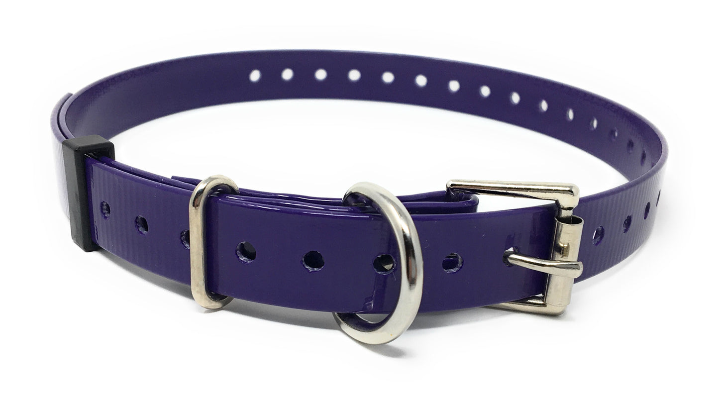 3/4" High Flex Dog Receiver Replacement Strap for All GPS Systems (Purple)