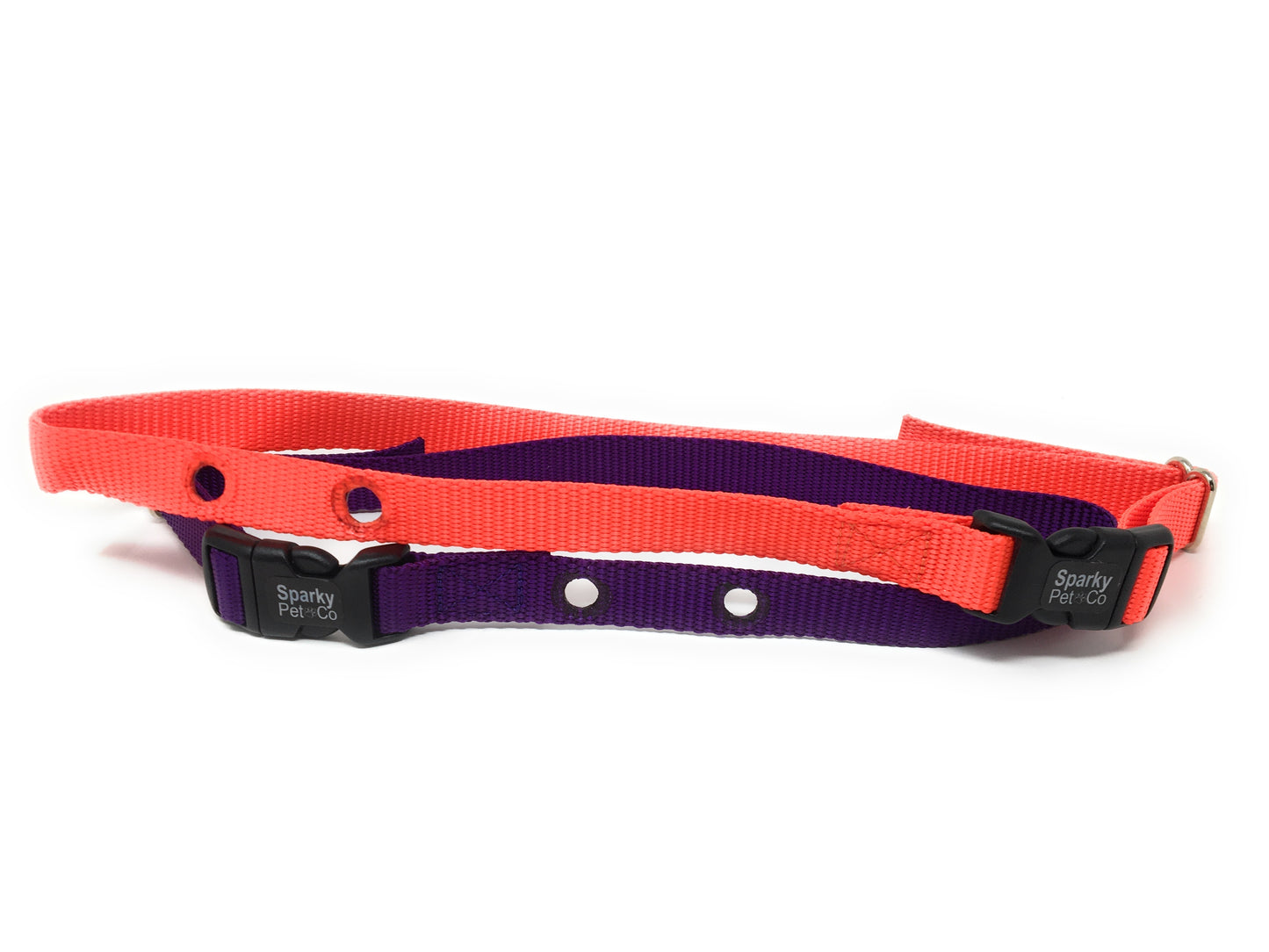 (2) - 3/4" Nylon Dog Fence 2 Hole 1.25 Collar Receiver Strap PUL-250, PUL-275 PRF-275 (Bundle)