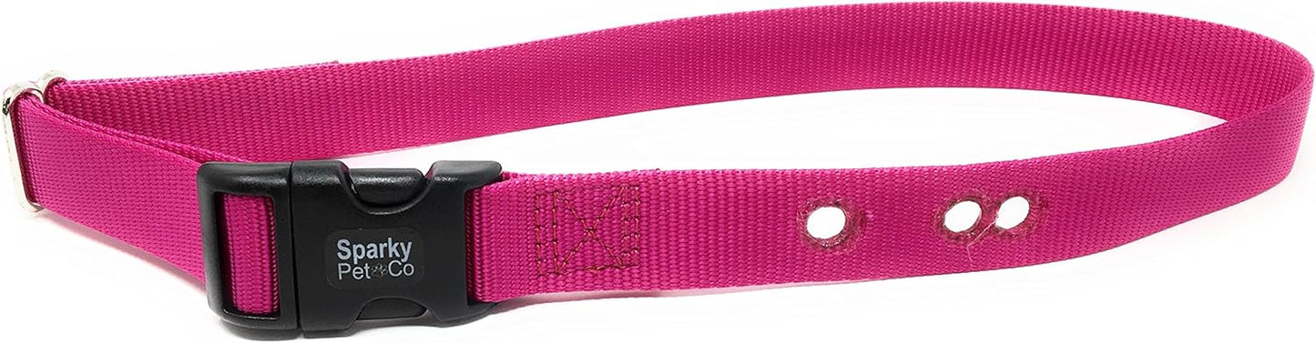 Sparky Pet Co - 1 Inch Nylon Replacement Strap 3 Non Consecutive Holes - 11 Colors