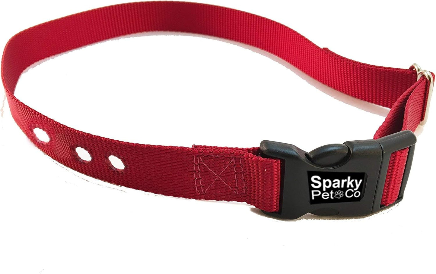 Sparky Pet Co 3/4" - ECollar Replacement Strap - Easy Release Buckle Dog Collar - Rugged Nylon - 3 Non Consecutive Hole - for Invisible Fence Systems - 11 Colors