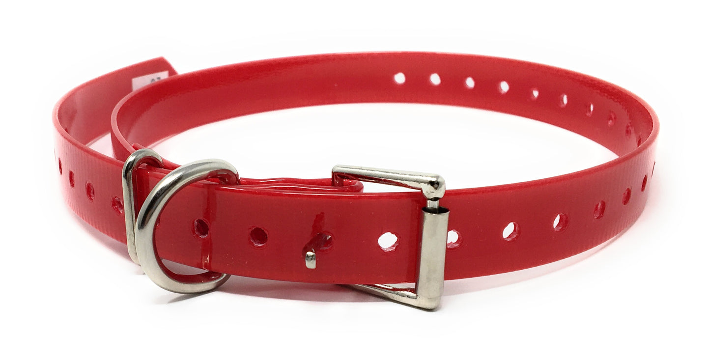 Sparky Pet Co 1" Square Buckle High Flex Waterproof Dog Strap for All - RED