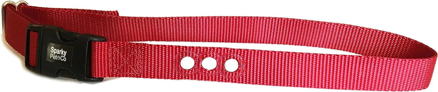 Sparky Pet Co 1" SportDOG SBC-6 & SBC-18 Dog Bark Collar Replacement Nylon Strap Heavy Duty 3 Consecutive - 11 Colors