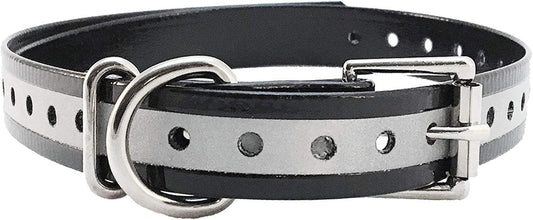 Sparky Pet Co 1" Square Buckle High Flex Waterproof Dog Collar - Reflective Black