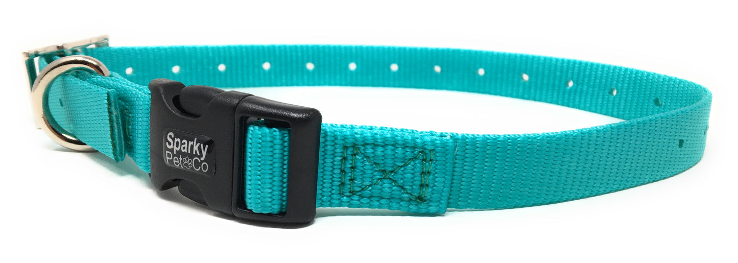 Sparky Pet Co ECollar Replacement Strap Easy Release Double Buckle Nylon Metal Clasp (Variants)